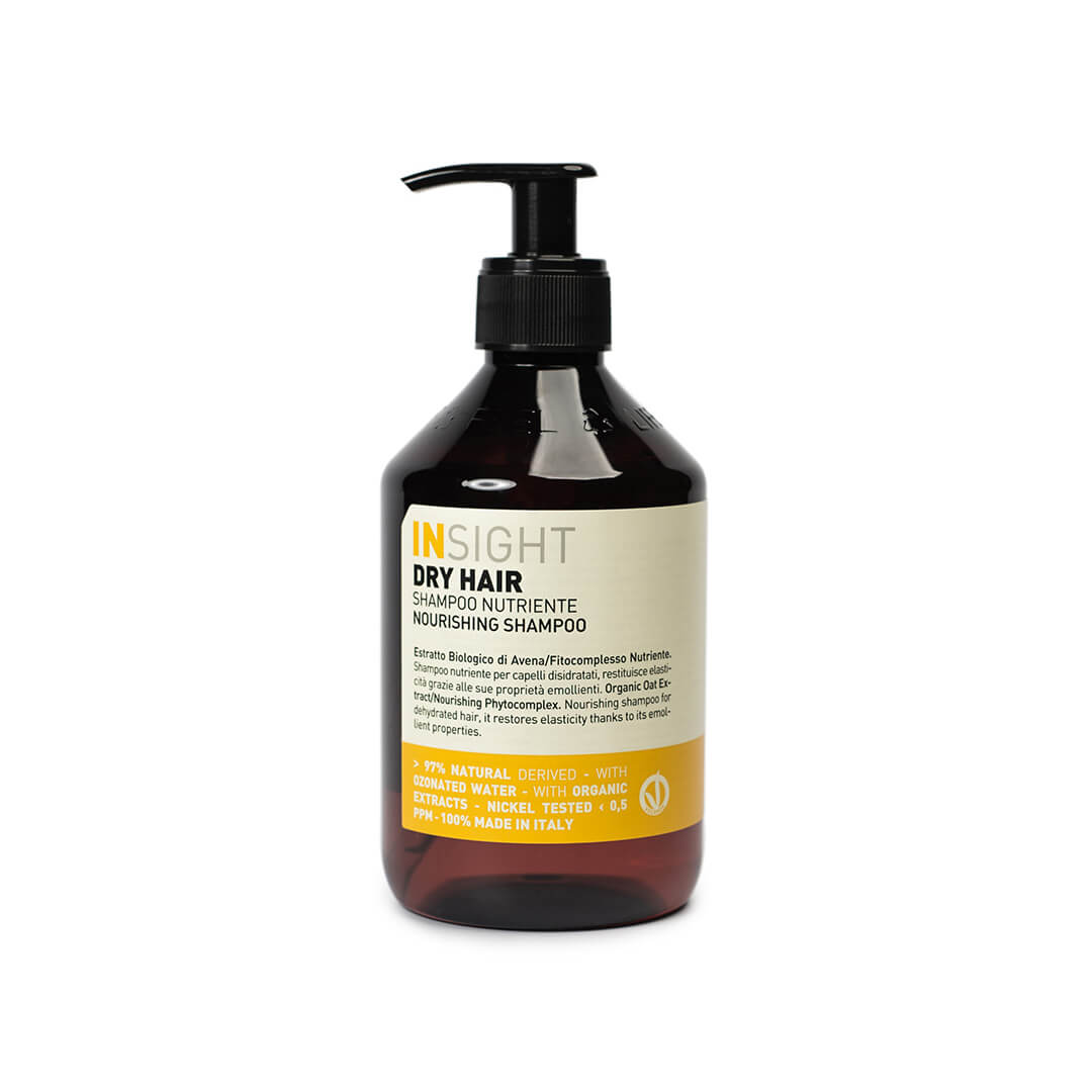 InSight Dry Hair, szampon do włosów suchych i łamliwych o działaniu odżywczym i odbudowującym. Pojemność 400ml.