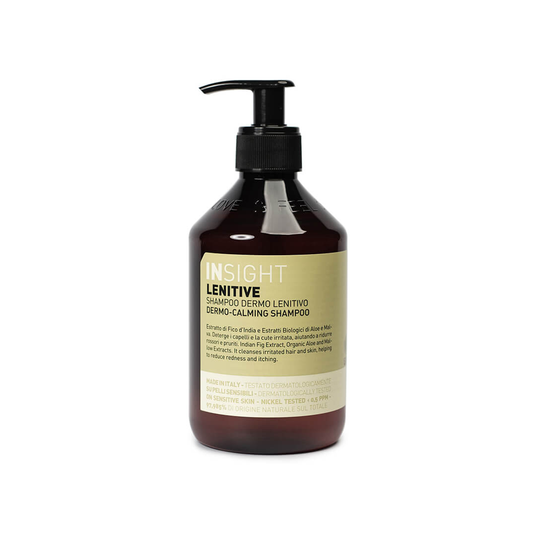 Insight Lenitive, szampon kojący i przywracający równowagę wrażliwej i podrażnionej skórze głowy. Pojemność 400ml.
