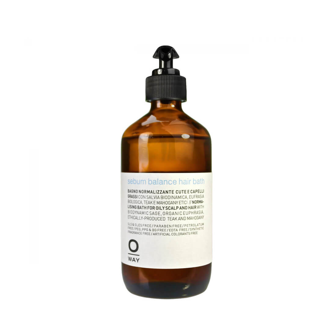 OWay Rebalancing, szampon do włosów przetłuszczających się o działaniu oczyszczającym i regulującym wydzielanie sebum. 240ml.