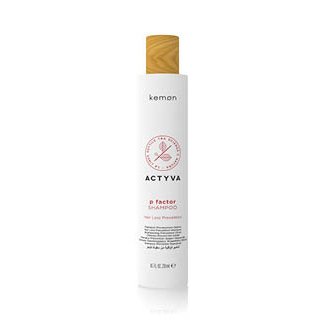 Kemon Actyva P Factor, szampon przeciw wypadaniu włosów o działaniu wzmacniającym i stymulującym porost. Pojemność 250ml.