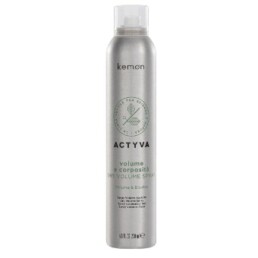 Kemon Actyva Volume, suchy spray do włosów nadający ekstremalną objętość oraz elastyczne utrwalenie fryzury. Pojemność 200ml.