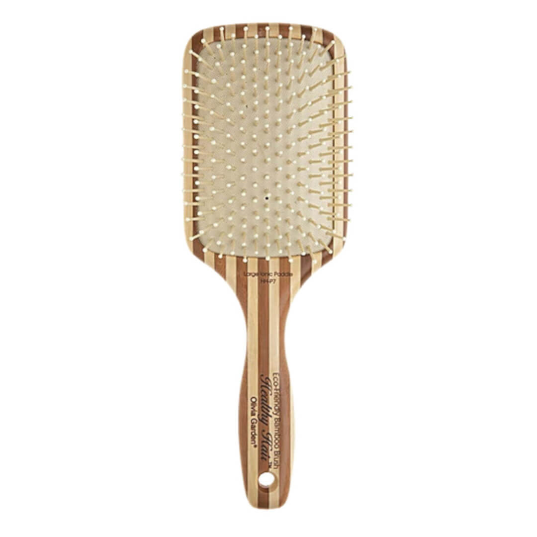 Olivia Garden Healthy Hair Ionic Paddle HHP-7, bambusowa szczotka do rozczesywania włosów. Zapobiega elektryzowaniu włosów.